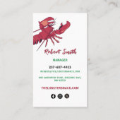 Lobster Visitekaartje (Achterkant)