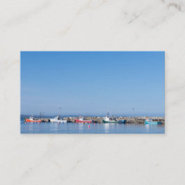 Lobster Vist Boats met Blue Sky boven Visitekaartje