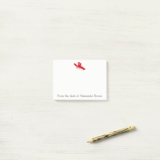 Lobster Vist Post-it® Notes (Op bureau)