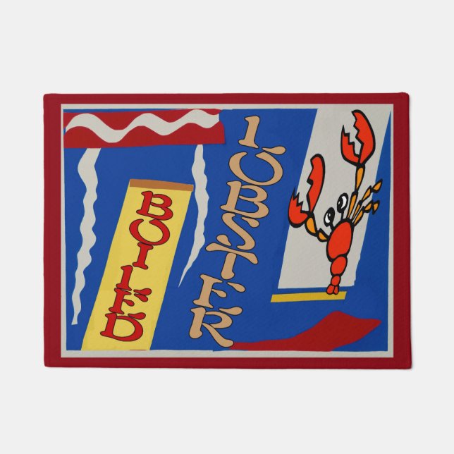 Lobster voegt naam of adres toe deurmat (Voorkant)