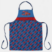 Lobster Voor Avondeten Patroon Bib Schort (Voorkant)