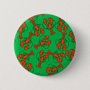 Lobster Wallpaper Ronde Button 5,7 Cm