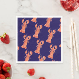 Lobster Watercolor Pattern Wedding Servet