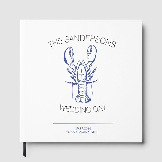 Lobster Wedding Guest Book Gastenboek (Voorkant)