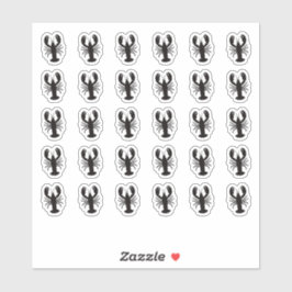 Lobster Wedding Place Card Food Meal Menu Choice Sticker