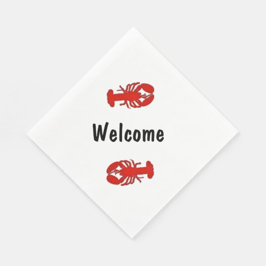 Lobster Welkom Servetten (Hoek)