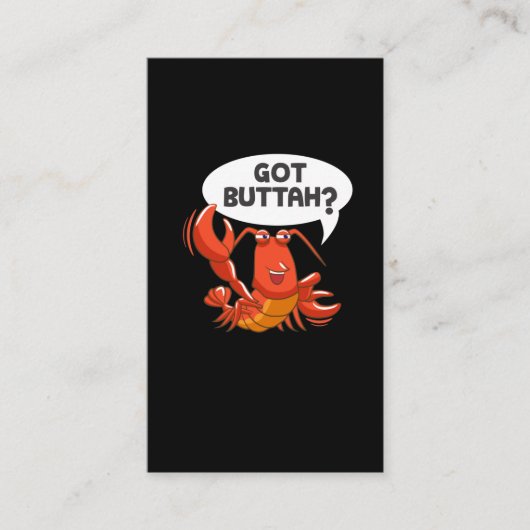 Lobster Zee Food Lover got Buttah Visitekaartje (Voorkant)