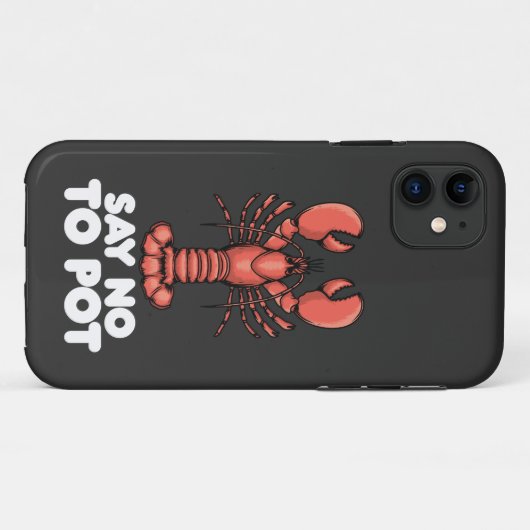 Lobster zegt nee tegen Pot Case-Mate iPhone Case (Achterkant (horizontaal))