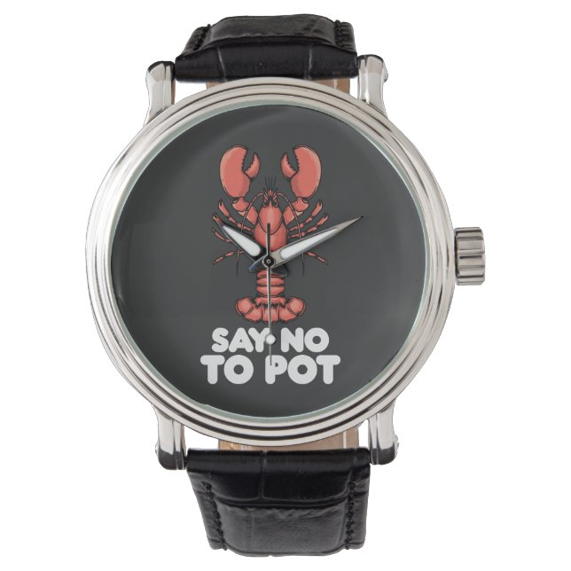 Lobster zegt nee tegen Pot Horloge (Voorkant)