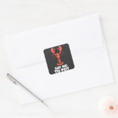 Lobster zegt nee tegen Pot Vierkante Sticker (Envelop)