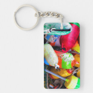 Lobsterboeien aan de Bass Harbour Sleutelhanger