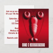 Lobsterfest Cute Red Lobster Heart-Shaped Pincers Kaart (Voorkant / Achterkant)