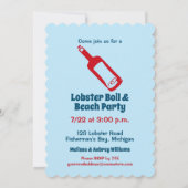 Lobsterfest Lobsterbake Cute Red Lobster Heart Kaart (Achterkant)