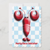 Lobsterfest Lobsterbake Cute Red Lobster Heart Kaart (Voorkant)