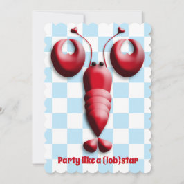 Lobsterfest Lobsterbake Cute Red Lobster Heart Kaart