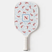Lobstergolf patroon monogram pickleball paddle (Achterkant)