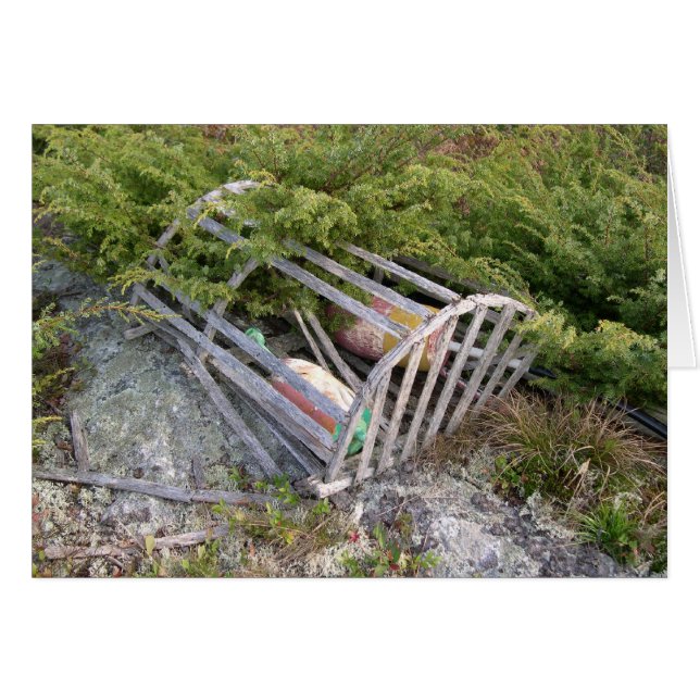 Lobsterpot en knollen, Maine, Verenigde Staten van (Voorkant Horizontaal)