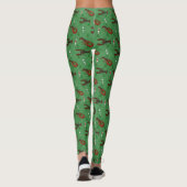 Lobsters en Vist boeien met een groene kerst Leggings (Achterkant)