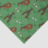 Lobsters en Vist boeien met een groene kerst Tissuepapier (Detail)