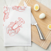 Lobsters Galore Tea Towel Theedoek (Quarter Fold)