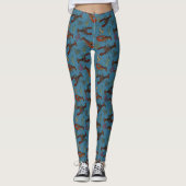 Lobsters in het blauwe Zee Leggings (Voorkant)