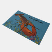 Lobsters in het blauwe Zee op maat Deurmat (Schuin)