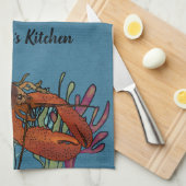 Lobsters in het blauwe Zee op maat Theedoek (Quarter Fold)