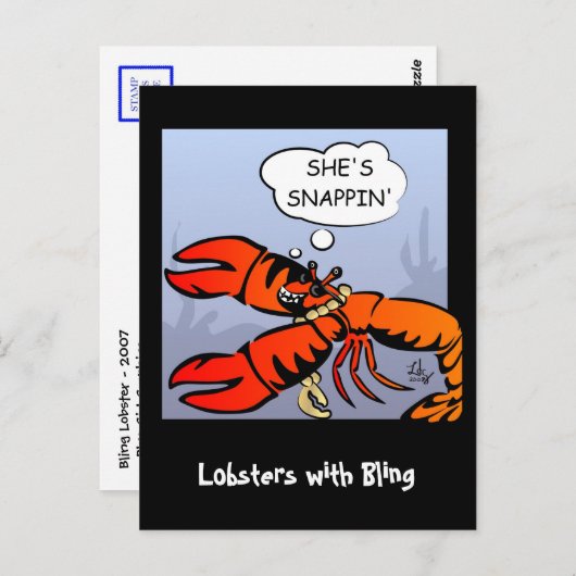 Lobsters met Briefkaart van bling (Voorkant / Achterkant)