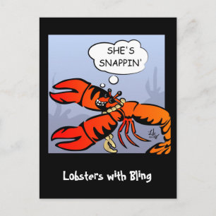Lobsters met Briefkaart van bling