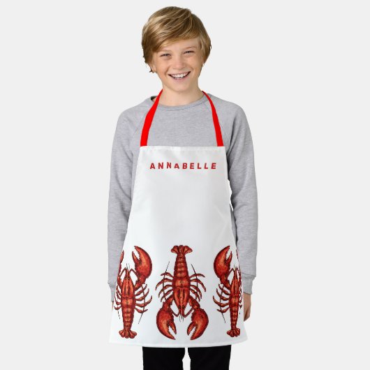 Lobsters personaliseren kleine pron schort (Gedragen)