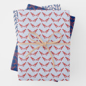 Lobsters Wrapping Paper Flat Sheet Set of 3 (In situ)