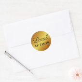 Local Author Writer Book Promo Gold B Ronde Sticker (Envelop)