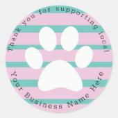 Local Dog Business Print Thank You Stickers (Voorkant)