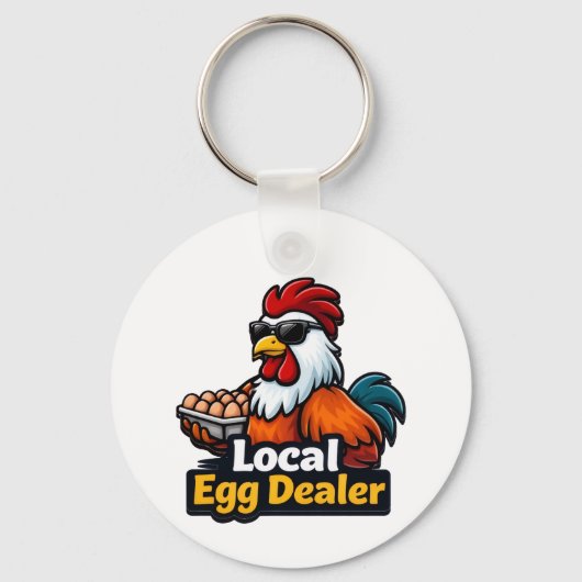 Local egg dealer, gansta, roster. sleutelhanger (Voorkant)