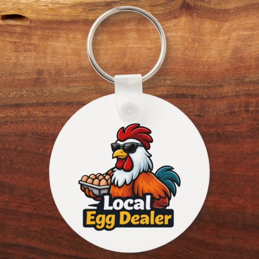 Local egg dealer, gansta, roster. sleutelhanger (Achterkant)