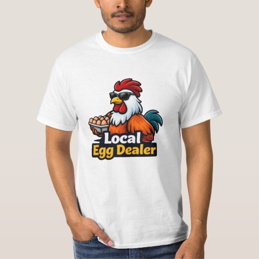 Local egg dealer, gansta, roster. t-shirt (Voorkant)