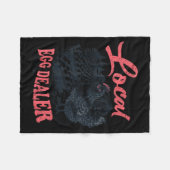 Local Egg Er Retro Chicken Funny Farmer Easter Adu Fleece Deken (Voorkant (Horizontaal))