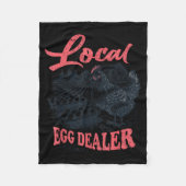 Local Egg Er Retro Chicken Funny Farmer Easter Adu Fleece Deken (Voorkant)