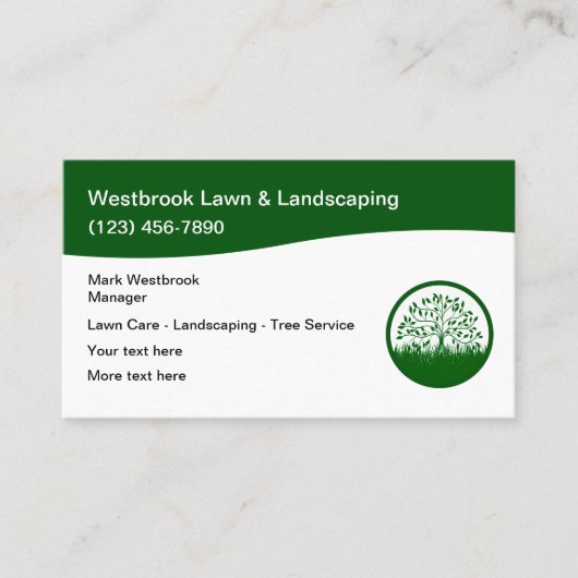 Local Lawn and Landscapaping Tree Service Visitekaartje (Voorkant)