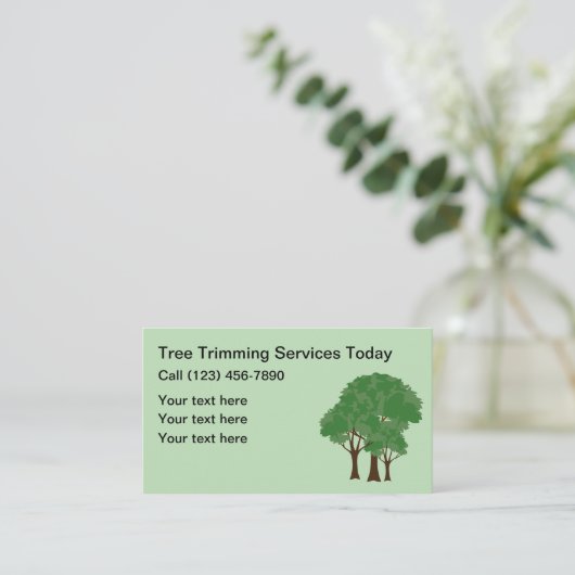 Local Tree Trimming Service Visitekaartje (Staand voorkant)