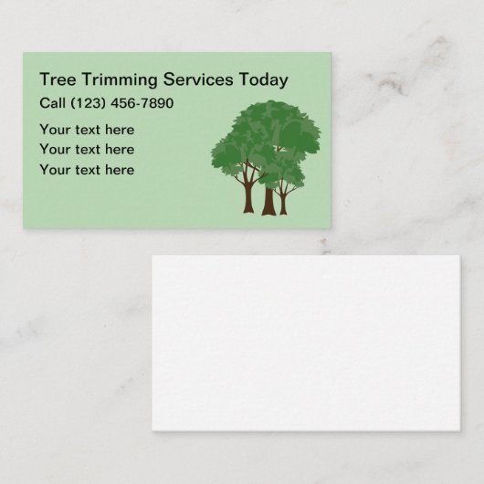 Local Tree Trimming Service Visitekaartje (Voorkant / Achterkant)