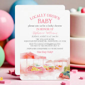 Locally Grown Baby Farmers Market Baby Girl shower Kaart