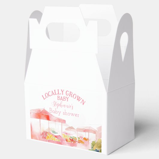 Locally Grown Baby Girl Shower Farmers Market Bedankdoosjes (Geopend)
