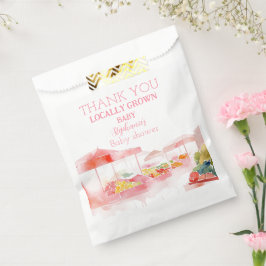 Locally Grown Baby Girl Shower Farmers Market Bedankzakje