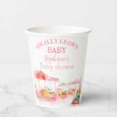Locally Grown Baby Girl Shower Farmers Market Papieren Bekers (Voorkant)