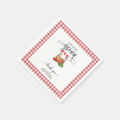 Locally Grown Baby Shower Carrots Gingham Servet (Hoek)