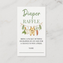 Locally Grown Baby Shower Diaper Raffle Insert Informatiekaartje