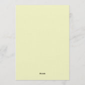 Locally Grown Baby Shower Farm Market Gingham Kaart (Achterkant)