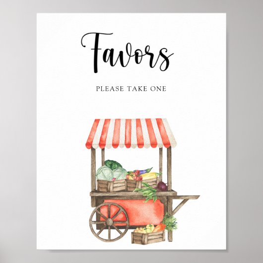 Locally Grown baby shower Favors Poster (Voorkant)