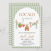 Locally Grown Baby Shower Invitation Kaart (Voorkant / Achterkant)